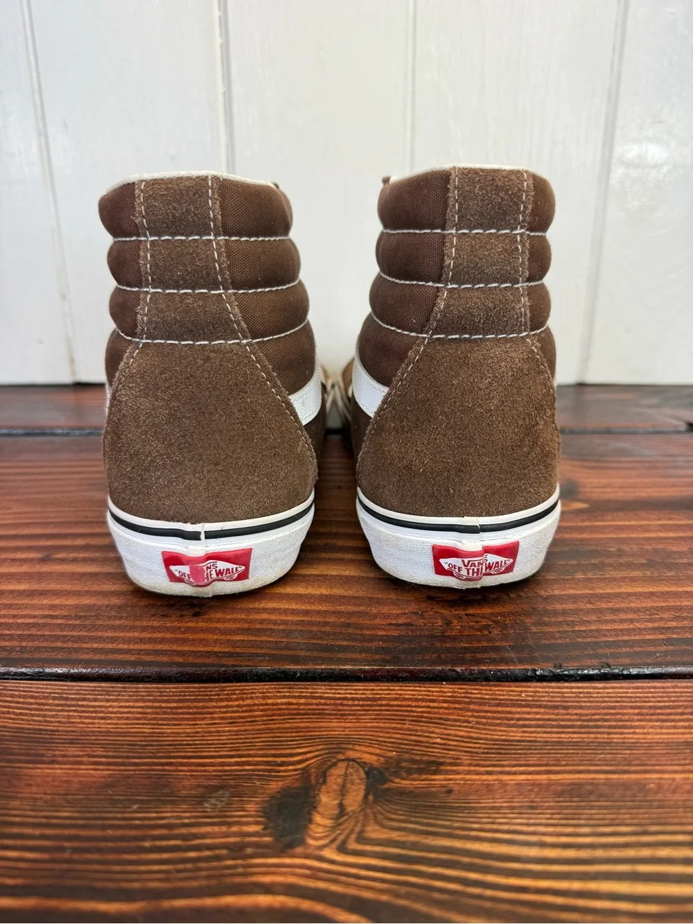 Vans Sk8-Hi Brown Suede Canvas High Top Sneakers Men’s 9.5 Women’s 11